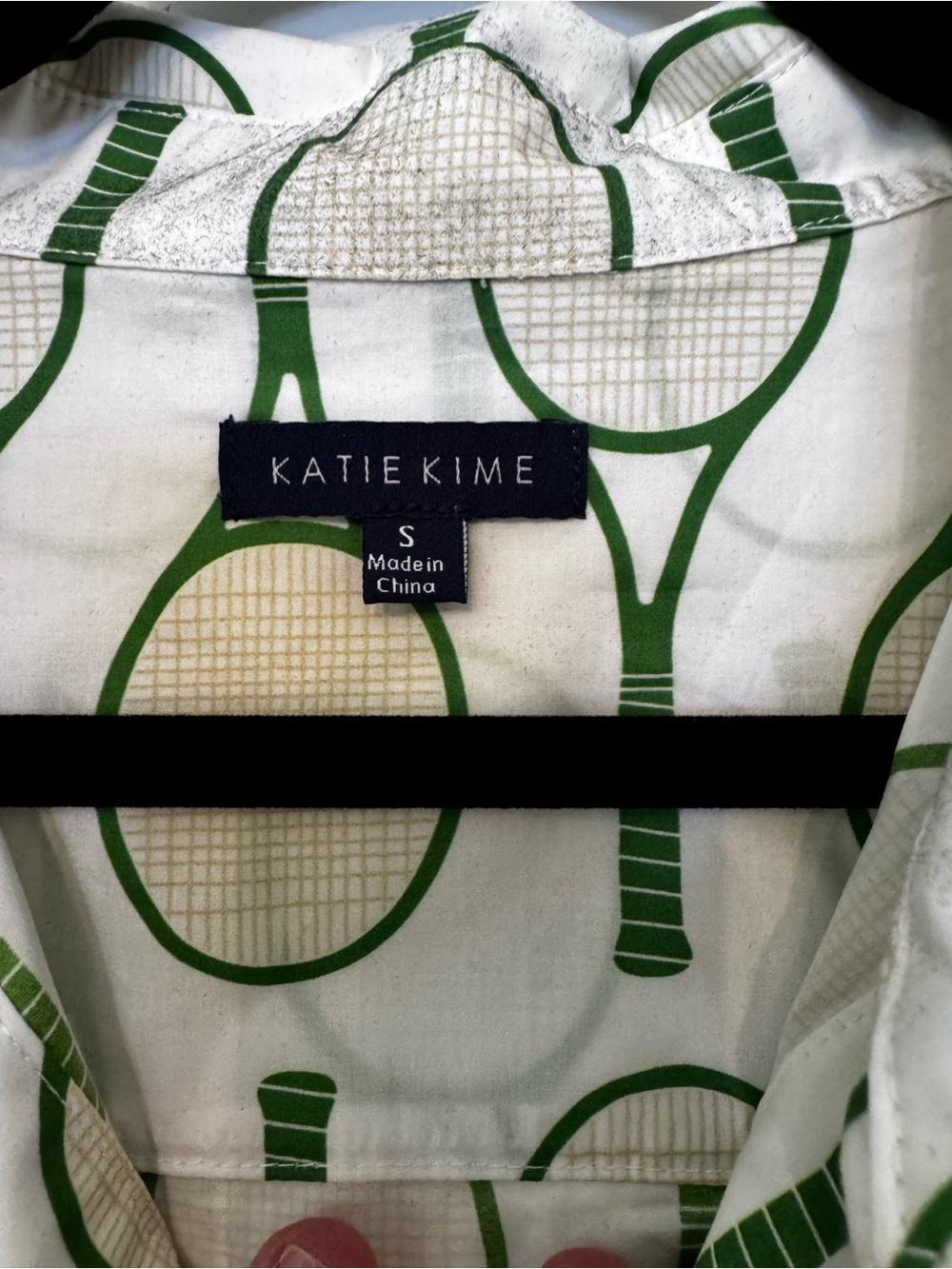 Women’s White & Green Tennis Print Maxi Swim Cover-Up Dress - Picture 7 of 8